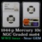 1944-p Mercury Dime 10c Graded ms64 by NGC