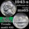 1943-s Jefferson Nickel 5c Grades GEM Unc