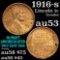 1916-s Lincoln Cent 1c Grades Select AU