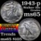 1943-p Walking Liberty Half Dollar 50c Grades GEM Unc