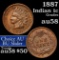 1887 Indian Cent 1c Grades Choice AU/BU Slider