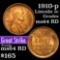 1910-p Lincoln Cent 1c Grades Choice Unc RD