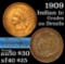 1909 Indian Cent 1c Grades AU Details