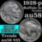 1928-p Buffalo Nickel 5c Grades Choice AU/BU Slider