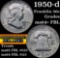 1950-d Franklin Half Dollar 50c Grades Choice Unc+ FBL