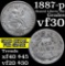 1887-p Seated Liberty Dime 10c Grades vf++