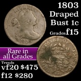 1803 Draped Bust Large Cent 1c Grades f+