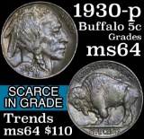 1930-p Buffalo Nickel 5c Grades Choice Unc