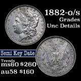 1882-o/s Morgan Dollar $1 Grades Unc Details