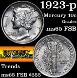 1923-p Mercury Dime 10c Grades GEM FSB