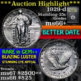 ***Auction Highlight*** 1929-d Standing Liberty Quarter 25c Graded GEM++ Unc by USCG (fc)