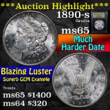 ***Auction Highlight*** 1890-s Morgan Dollar $1 Graded GEM Unc by USCG (fc)