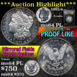 ***Auction Highlight*** 1891-s Morgan Dollar $1 Graded Choice Unc PL by USCG (fc)