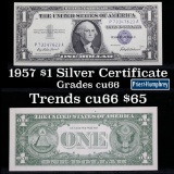 1957 $1 Blue Seal Silver Certificate Grades Gem+ CU
