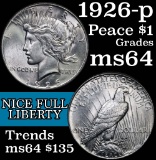 1926-p Peace Dollar $1 Grades Choice Unc