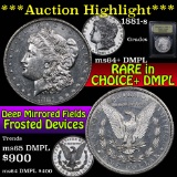 ***Auction Highlight*** 1881-s Morgan Dollar $1 Graded Choice Unc+ DMPL by USCG (fc)