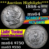 ***Auction Highlight*** 1898-s Morgan Dollar $1 Graded Choice Unc by USCG (fc)
