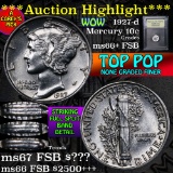 ***Auction Highlight*** 1927-d Mercury Dime 10c Graded GEM++ FSB by USCG (fc)