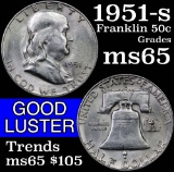 1951-s Franklin Half Dollar 50c Grades GEM Unc