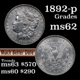 1892-p Morgan Dollar $1 Grades Select Unc