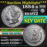 ***Auction Highlight*** 1884-s Morgan Dollar $1 Graded Select Unc by USCG (fc)