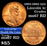 1995/1995 DDO Lincoln Cent 1c Grades GEM++ Unc RD