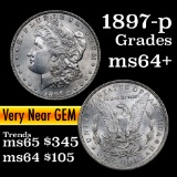 1897-p Morgan Dollar $1 Grades Choice+ Unc