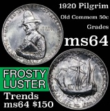 1920 Pilgrim Old Commem Half Dollar 50c Grades Choice Unc