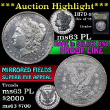 ***Auction Highlight*** 1879-s Rev '78 Morgan Dollar $1 Graded Select Unc PL by USCG (fc)