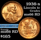 1936-s Lincoln Cent 1c Grades GEM+ Unc RD