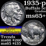 1935-p Buffalo Nickel 5c Grades GEM+ Unc