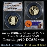 2013-s WILLIAM TAFT Proof Presidential $1 $1 Graded pr70 dcam by ANACS