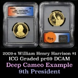 2009-s WILLIAM H. HARRISON Proof Presidential $1 $1 Graded pr69 dcam by ICG