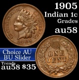 1905 Indian Cent 1c Grades Choice AU/BU Slider