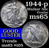 1944-p Walking Liberty Half Dollar 50c Grades GEM Unc