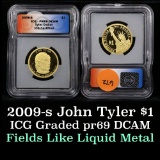 2009-s JOHN TYLER Proof Presidential $1 $1 Graded pr69 dcam by ICG