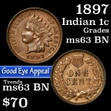 1897 Indian Cent 1c Grades Select Unc BN