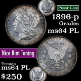1896-p Morgan Dollar $1 Grades Choice Unc PL