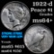 1922-d Peace Dollar $1 Grades Choice+ Unc