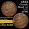 1832 Classic Head half cent 1/2c Grades xf