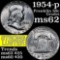 1954-p Franklin Half Dollar 50c Grades Select Unc