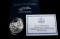 2007-p Jamestown Proof Commemorative Silver Dollar orig box w/coa