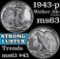 1943-p Walking Liberty Half Dollar 50c Grades Select Unc