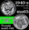 1940-s Mercury Dime 10c Grades GEM Unc