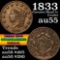 1833 Coronet Head Large Cent 1c Grades Choice AU
