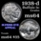 1938-d Buffalo Nickel 5c Grades Choice Unc