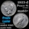 1923-d Peace Dollar $1 Grades Select+ Unc