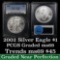 2002 Silver Eagle Dollar $1 Graded ms69 by PCGS