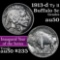 1913-d Ty II Buffalo Nickel 5c Grades AU, Almost Unc