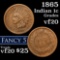 1865 Indian Cent 1c Grades vf, very fine